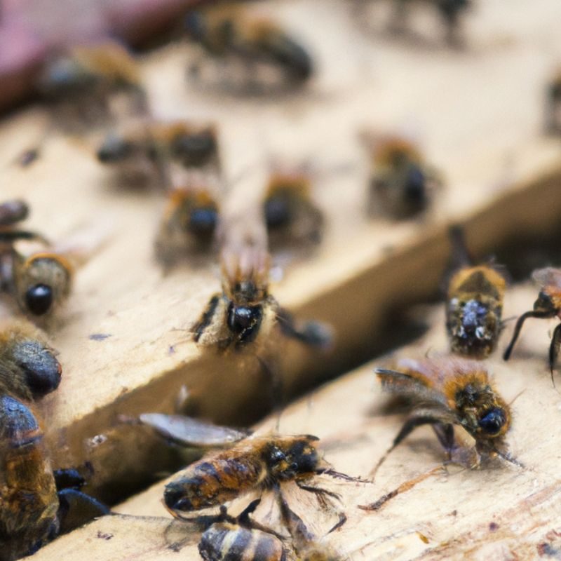 Elaboración de miel de lavanda de montaña. Imagen de abejas en una colmena
